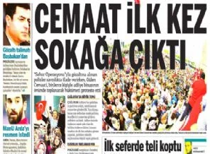 Cemaat ilk kez sokakta