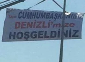 Denizli'de yanlış pankart alarmı