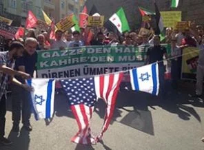 İsrail'in Hamisi ABD, İstanbul'da protesto edildi