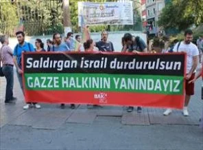 Taksim'de İsrail protestosu
