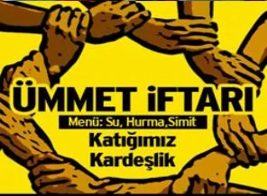 Ümmetin mazlumlarına destek iftarı