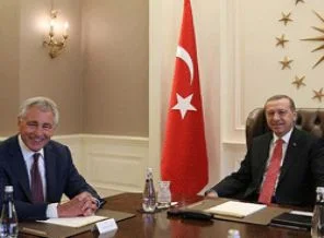 Cumhurbaşkanı Erdoğan Hagel'i kabul etti