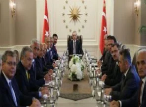 Erdoğan TOBB ve sendika temsilcileriyle görüştü