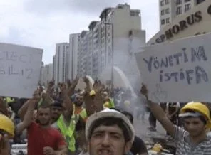 Halkalı karıştı! İşçiler yol kapattı