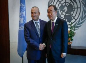 Çavuşoğlu Ban ile görüştü