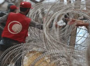 Kobani'ye 634 araçlık yardım