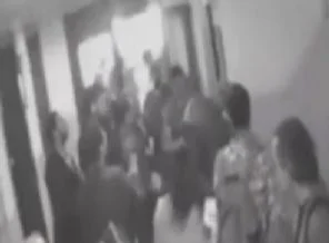 Şişli Belediyesi'ndeki kavganın görüntüleri