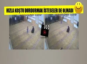 Kayseri'de minik afacan camiyi tek hareketiyle karıştırdı