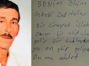 'Ölümümden zabıtalar sorumlu'