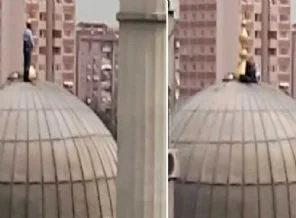 İşçi kubbede namaz kıldı