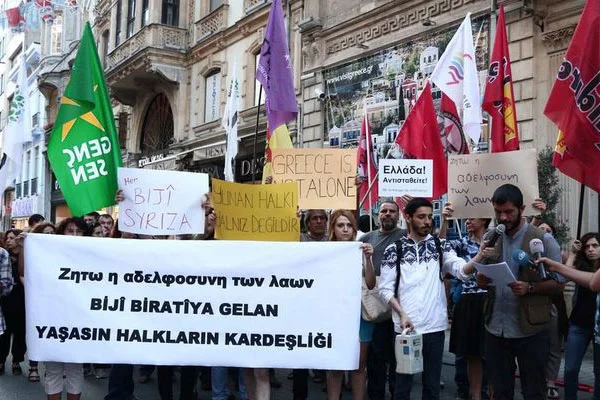 HDP'lilerden Yunanistan'a destek