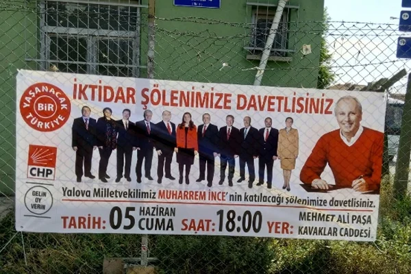 Muharrem İnce'nin seçim pankartları çalındı