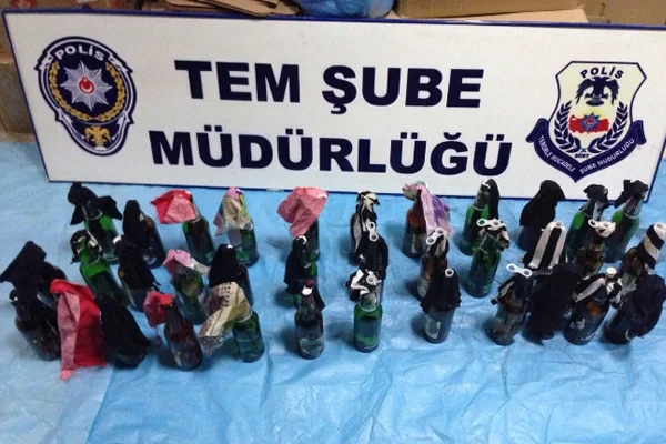 Siirt'te kullanıma hazır 35 molotof yakalandı
