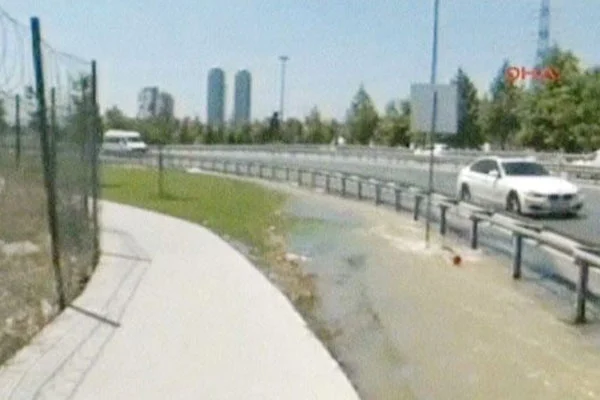 TEM'de 'su baskını' trafiği