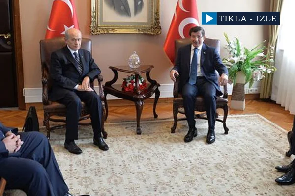 Davutoğlu-Bahçeli görüşmesi başladı