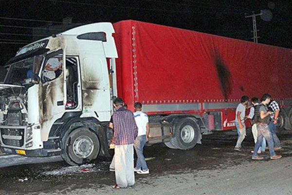 İran plakalı TIR'a saldırı
