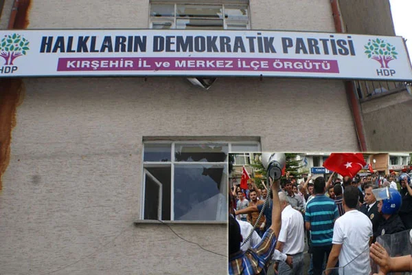 Kırşehir'de HDP binasına saldırı