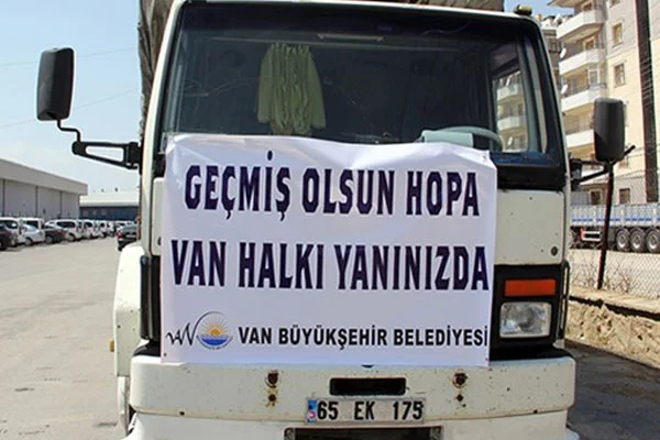 Van'dan Hopa'ya ilk yardım eli