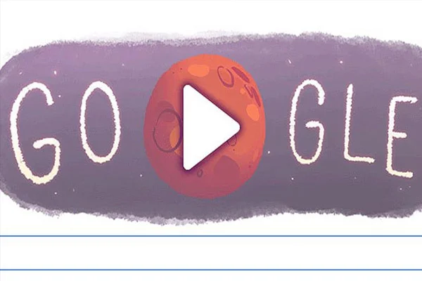 Google Mars'a özel logo