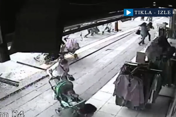 Otobüs faciası sırasında yaşanan panik kamerada