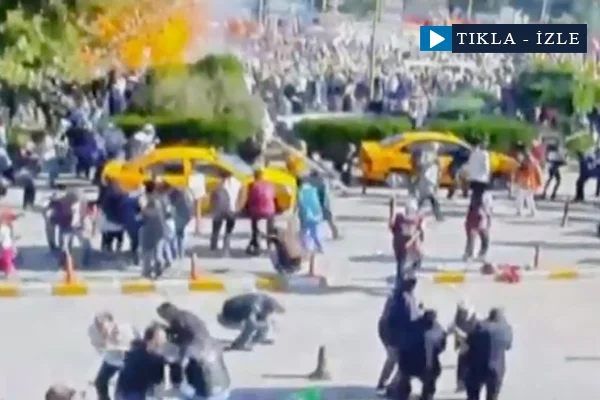 Patlama anı güvenlik kamerasında