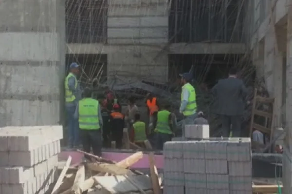 Tıp fakültesi inşaatında göçük
