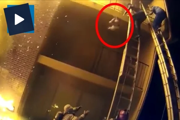 İkinci kattan düşen çocuğu böyle yakaladı!