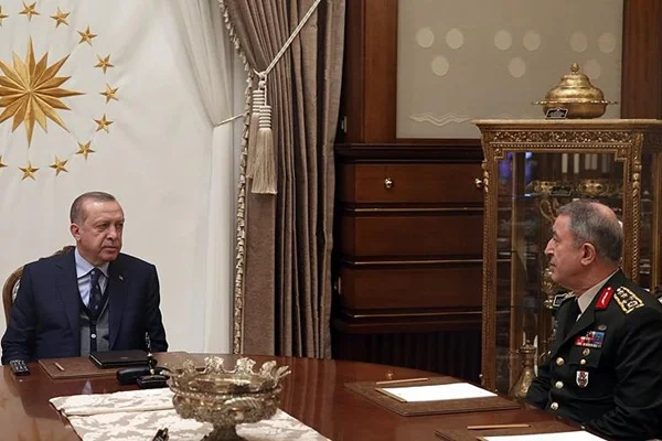 Cumhurbaşkanı Erdoğan, Orgeneral Akar'la görüştü