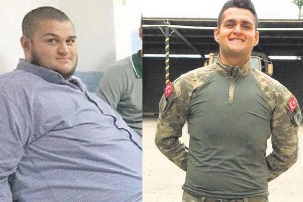 Askere gidebilmek için 10 ayda 100 kilo verdi