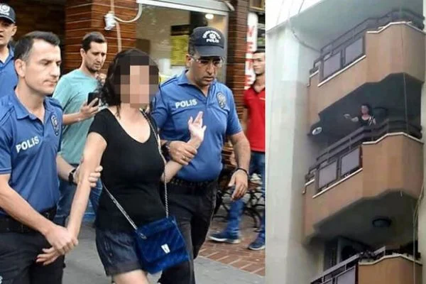 Bunalıma girip evindeki eşyaları balkondan attı