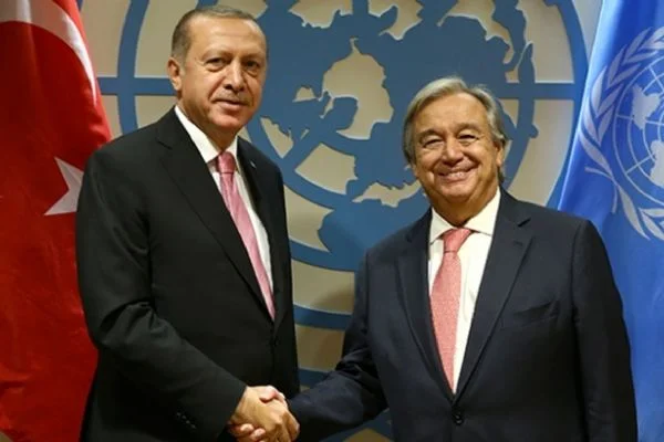 Cumhurbaşkanı Erdoğan, BM Genel Sekreteri Guterres ile bir araya geldi