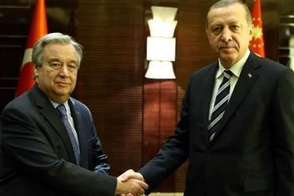 Erdoğan, Guterres ile bir araya geldi