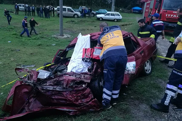 Samsun'da trafik kazası: 1 ölü, 3 yaralı