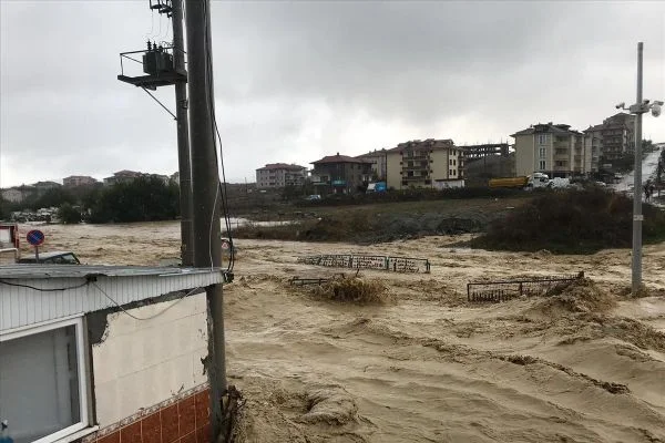 Aşırı sağanak, Sakarya'da sele neden oldu