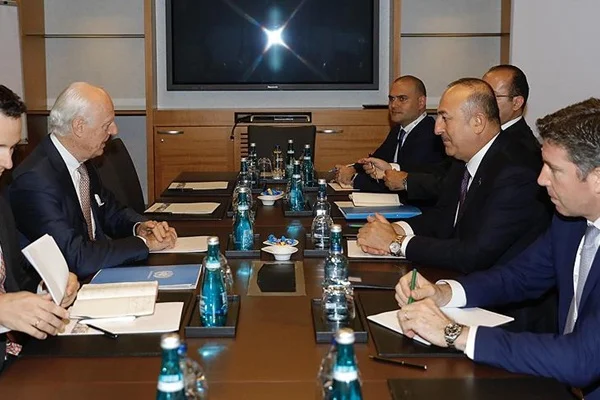 Çavuşoğlu ve Mistura Suriye'yi görüştü