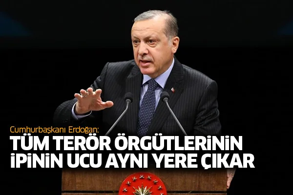 Cumhurbaşkanı Erdoğan: Tüm terör örgütlerinin ipinin ucu aynı yere çıkar