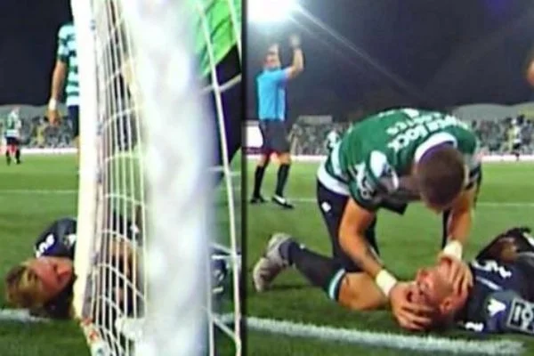 Kafasını direğe çarpan kalecinin yaşam mücadelesi