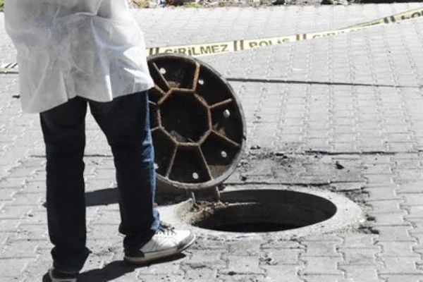 Kanalizasyonda el bombası bulundu...
