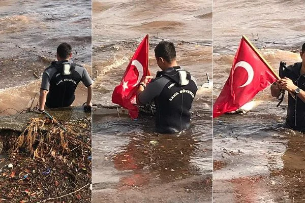 Bayrağı çamurun içinde bırakmadılar