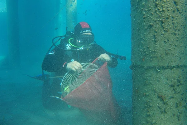 Bodrum'da deniz dibi temizliği yapıldı