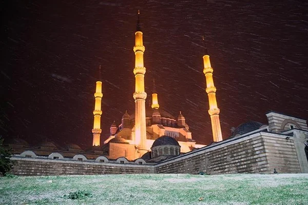 Edirne'de kar yağışı