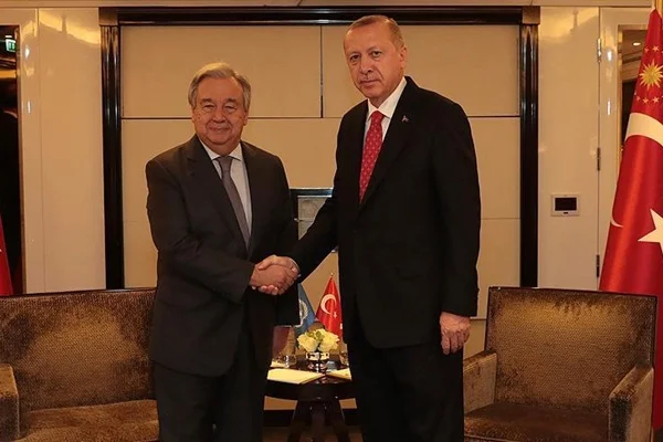 Erdoğan, BM Genel Sekreteri'ni kabul etti