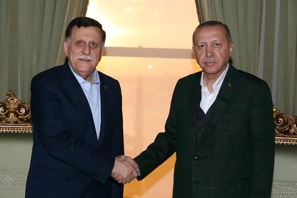 Erdoğan, Fayez Mustafa Al-Sarraj'ı kabul etti
