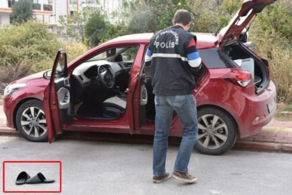 Terliklerini bırakıp öyle kaçtı