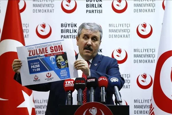 BBP 'Doğu Türkistan'dan Yemen'e' mitingi yapacak