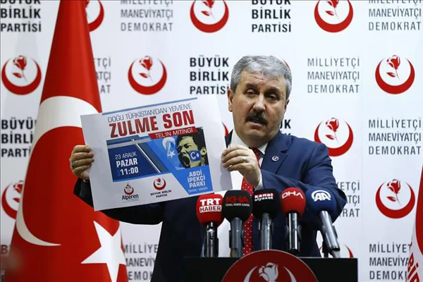 BBP 'Doğu Türkistan'dan Yemen'e' mitingi yapacak