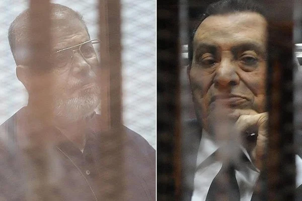Mursi ile Mübarek ilk kez mahkemede yüzleşti