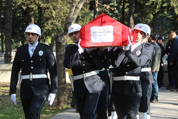 Şehit polis memuru Ali Teke son yolculuğuna uğurlandı