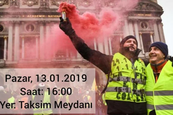 Taksim'de sarı yelekli protestoya davet