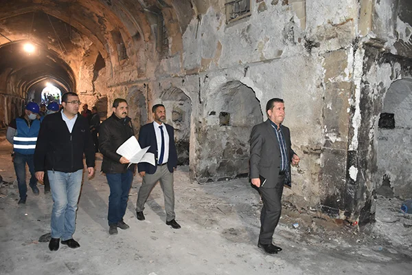 TİKA'dan Kerkük'te yanan Osmanlı çarşısında teknik inceleme